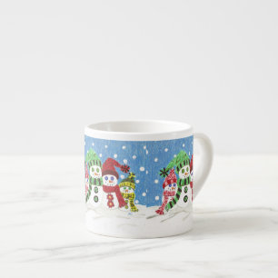 Snowmen family Espresso mug
