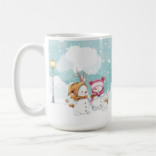 Snowmen Gathering & Play In The Holiday Season  Coffee Mug