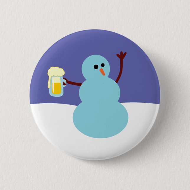 Snowmen Gone Wild! 2 Inch Round Button (Front)