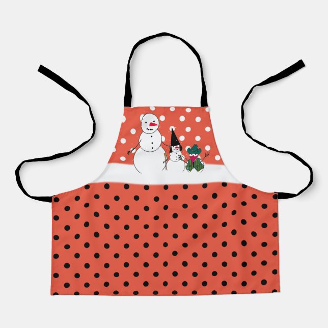 Snowmen Halloween  Apron (Front)