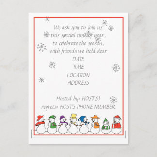 Snowmen Holiday Party Invitation