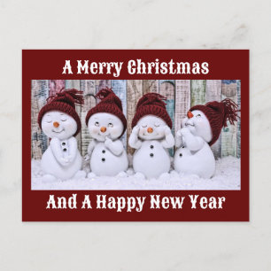 Snowmen Holiday Postcard