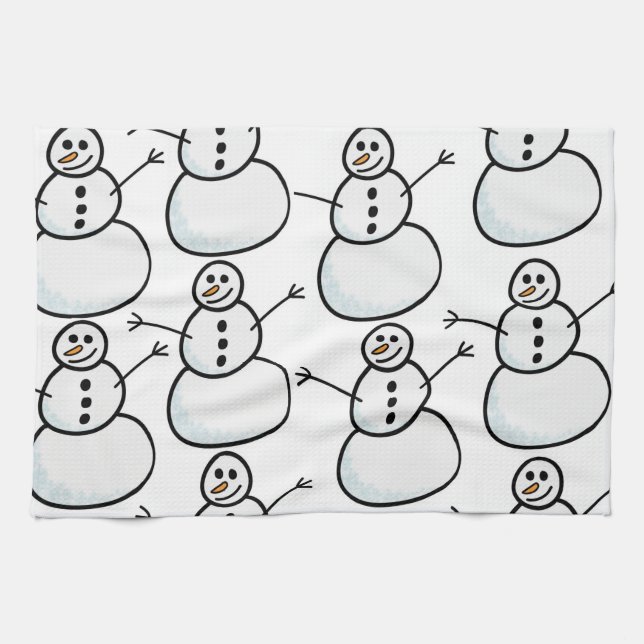 Snowmen Kitchen Towel (Horizontal)