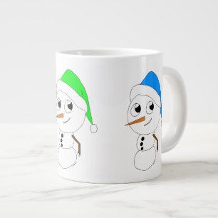 snowmen large coffee mug