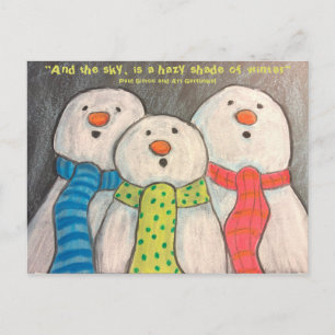 Snowmen Postcard blank back