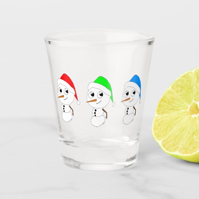 snowmen  shot glass (Front)