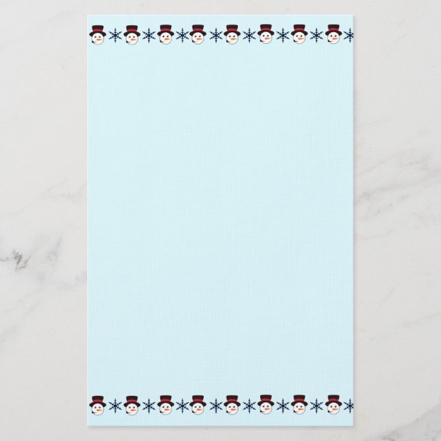Snowmen Stationery (Front)