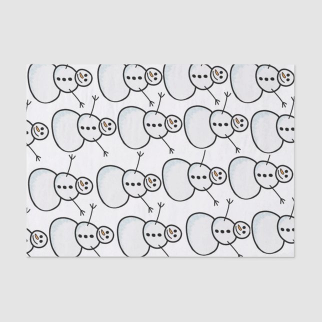 Snowmen Tissue Paper (Front)