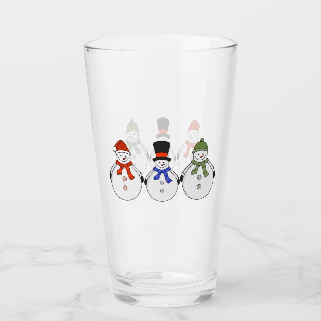 Snowmen Winter has come Glass (Front)
