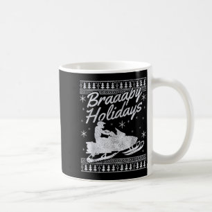 Snowmobile Braapy Holidays Funny Braap Ugly Christ Coffee Mug