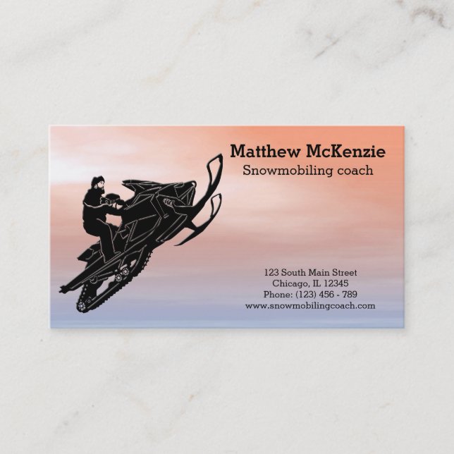 Snowmobile Business Card (Front)