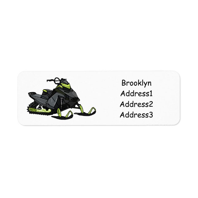 Snowmobile cartoon illustration (Front)