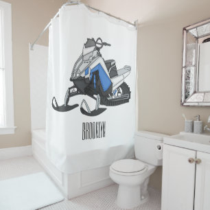 Snowmobile cartoon illustration