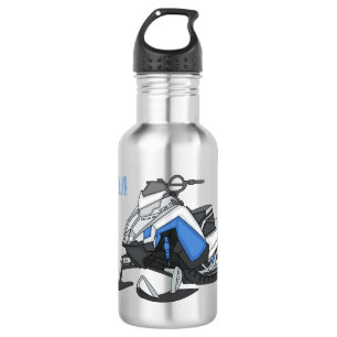 Snowmobile cartoon illustration  532 ml water bottle