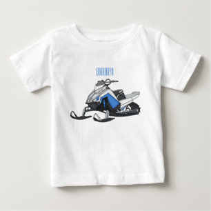 Snowmobile cartoon illustration  baby T-Shirt
