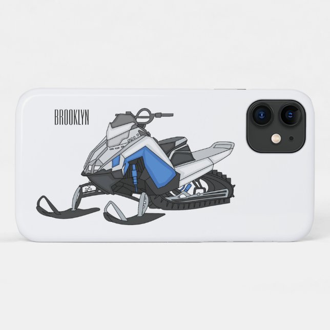 Snowmobile cartoon illustration  Case-Mate iPhone case (Back (Horizontal))