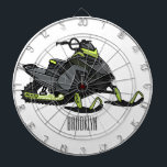Snowmobile cartoon illustration dartboard<br><div class="desc">Snowmobile cartoon illustration</div>