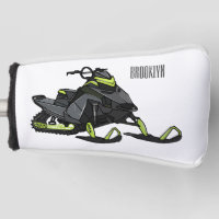 Snowmobile cartoon illustration