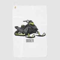 Snowmobile cartoon illustration 