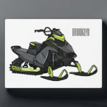 Snowmobile cartoon illustration  plaque<br><div class="desc">Snowmobile cartoon illustration</div>