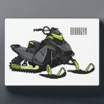 Snowmobile cartoon illustration  plaque<br><div class="desc">Snowmobile cartoon illustration</div>