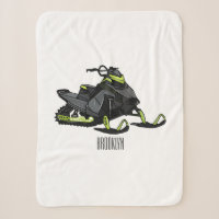 Snowmobile cartoon illustration