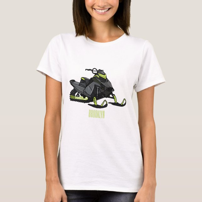 Snowmobile cartoon illustration  T-Shirt (Front)