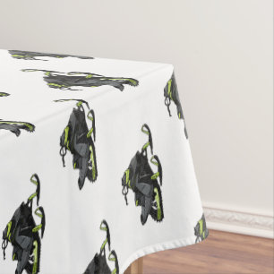 Snowmobile cartoon illustration tablecloth