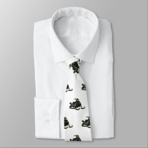Snowmobile cartoon illustration tie