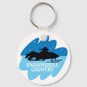 Snowmobile Country Keychain