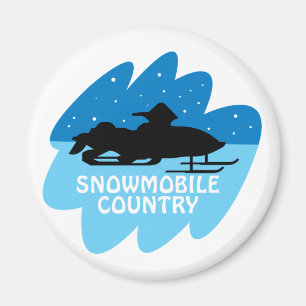 Snowmobile Country Magnet