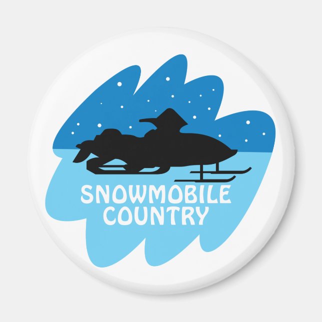 Snowmobile Country Magnet (Front)