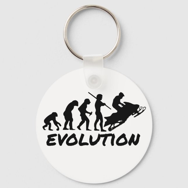 Snowmobile Evolution Keychain (Front)
