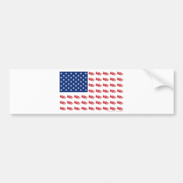 Snowmobile Flag Bumper Sticker (Front)