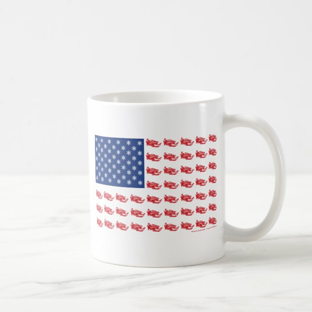Snowmobile Flag Coffee Mug (Right)