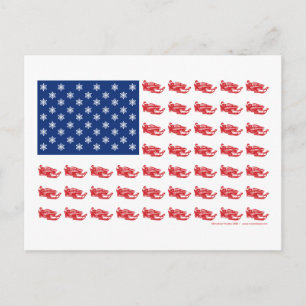 Snowmobile Flag Postcard