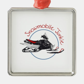 Snowmobile Junkie Metal Ornament