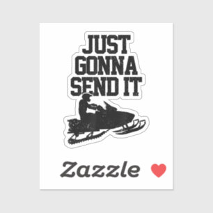 Snowmobile Just Gonna Send It Funny Motor Sled Gif