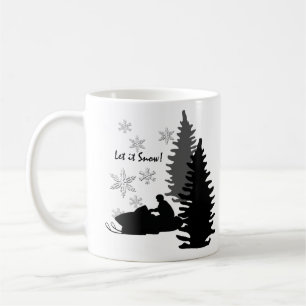 Snowmobile Let It Snow Coffee Mug