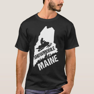 Snowmobile Maine Extreme Sport Arctic Skidoo Snow  T-Shirt