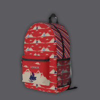 Snowmobile Mountains Patterned Personalized