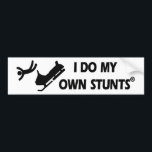 Snowmobile My Own Stunts Bumper Sticker<br><div class="desc">Snowmobile Stunts - I Do My Own Stunts ® Funny picture of a snowmobile accident & a rider falling of his off snow machine with a funny snowmobile saying on humour t-shirts & unique snow racing gifts for Birthdays, Christmas, Father’s Day, Get Well injuries & more: snow, sport, sledding, racing,...</div>