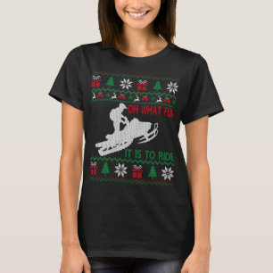 Snowmobile Oh What Fun It Is To Ride Ugly Sweater 