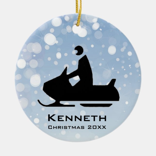 Snowmobile Ornament (Front)