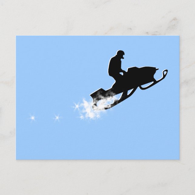 snowmobile. powder trail. postcard (Front)
