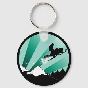 snowmobile. pthalo. circle. keychain
