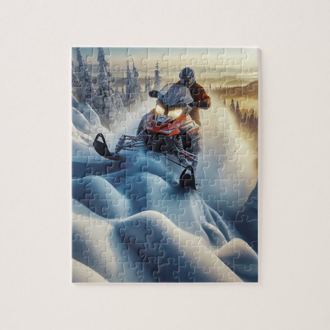 Snowmobile Puzzle (Vertical)