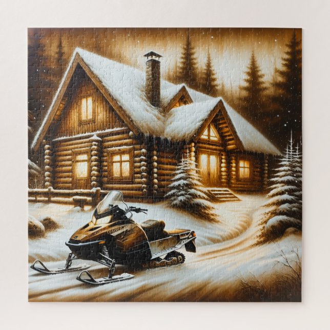 Snowmobile Puzzle (Vertical)