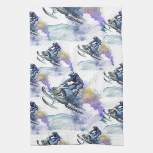 Snowmobile Racing, Snocross Kitchen Towel
