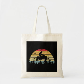 Snowmobile Retro Snowmobile Mountain Snowmobiling  Tote Bag